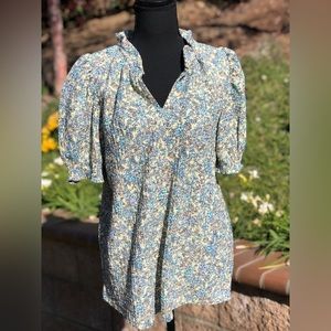 NWOT LOFT Floral Blouse Shirt Top M